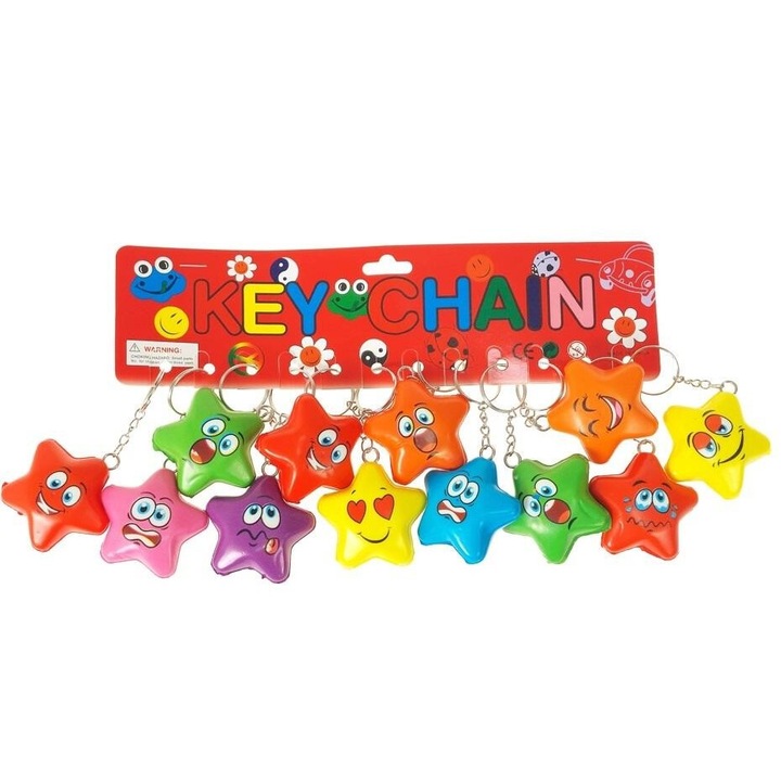 Комплект от 12 Ключодържатели, ADAR, Дунапрен, многоцветни