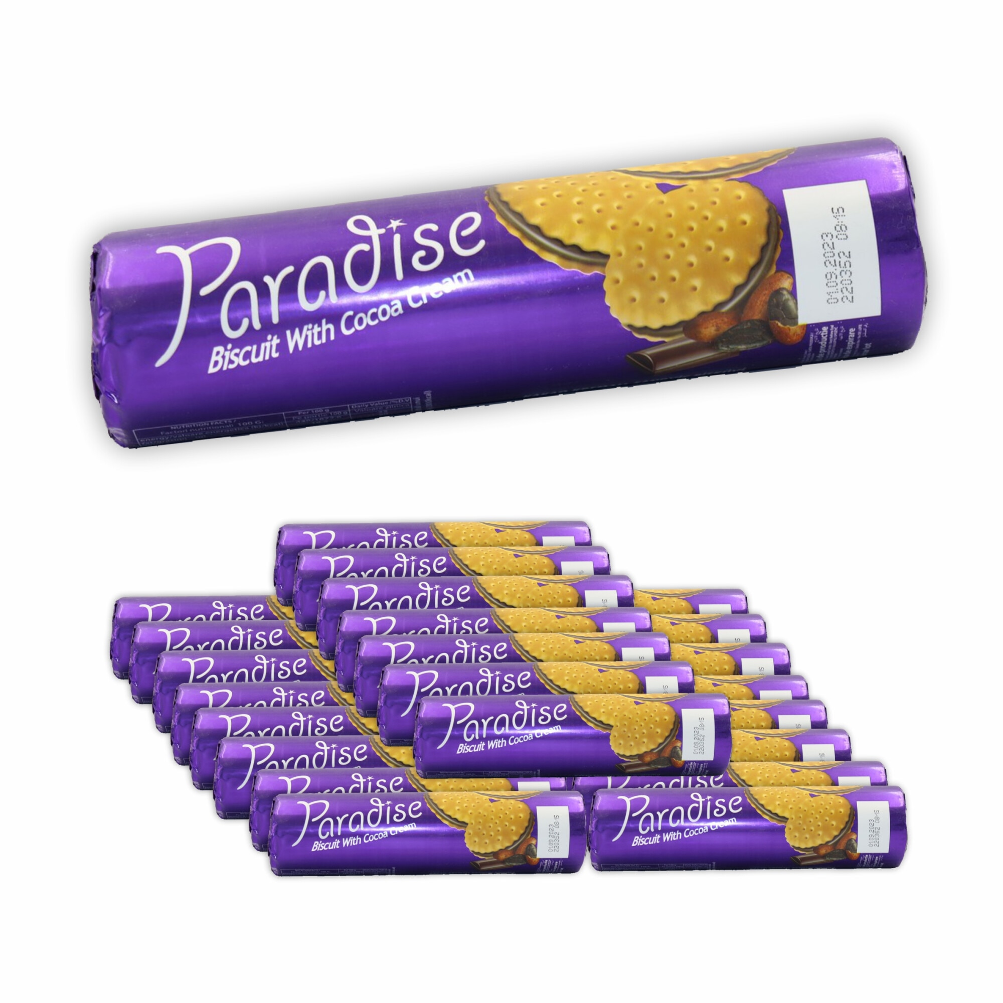 Biscuiti cu crema de ciocolata Paradise 150g, 24 bucati - eMAG.ro