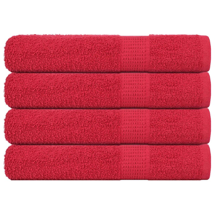 vidaXL szauna törölközők, 4 db, piros, 80x200 cm, 360 g/m², 100% pamut, 2.14 kg