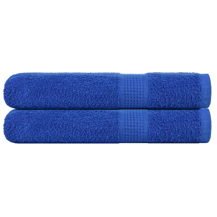Комплект кърпи за сауна vidaXL, 2 бр, сини, 80x200 см, 360 gsm, 100% памук, 1.08 kg