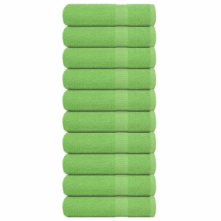 Prosoape de mana vidaXL, 10 buc, Verde mar, 50x100cm, 360 g/m², 100% bumbac, 1.72 kg
