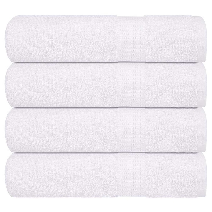 VidaXL fürdőlepedők, 4 db, fehér, 100x150 cm, 360 g/m², 100% pamut, 2,05 kg