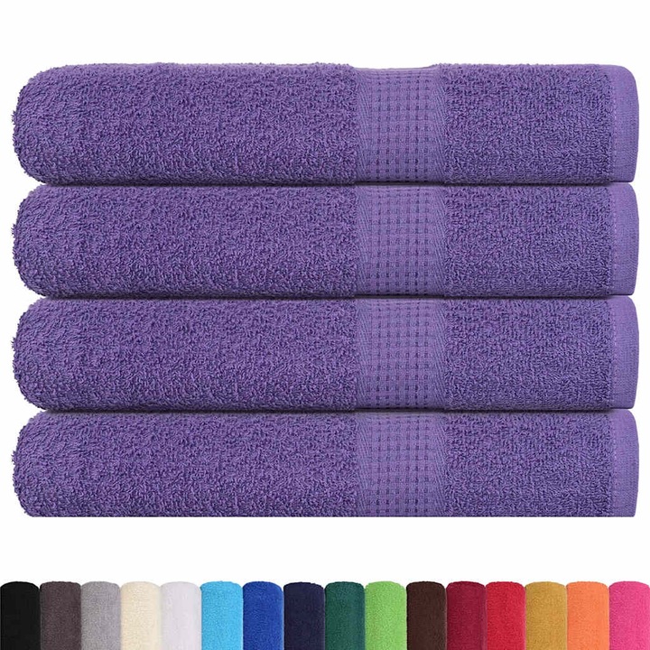vidaXL Prosoape pentru sauna 4 buc Violet 360 g/m² 100% bumbac