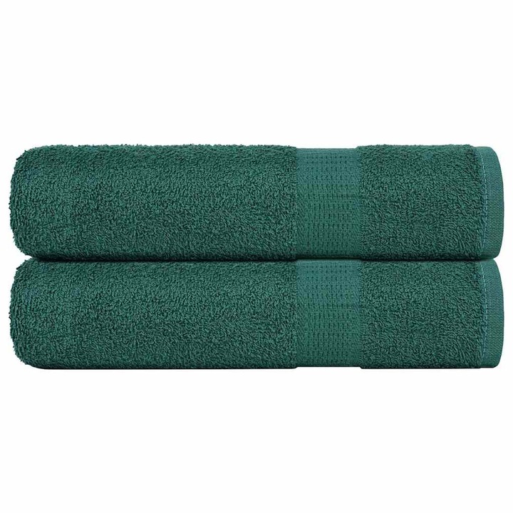 VidaXL zuhanytörölközők, 2 db, zöld, 70x140 cm, 360 g/m², 100% pamut, 0.68 kg