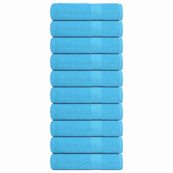 Кърпи за баня vidaXL, 10 бр, тюркоаз, 100x150 см, 360 gsm, 100% памук, 0.36 kg