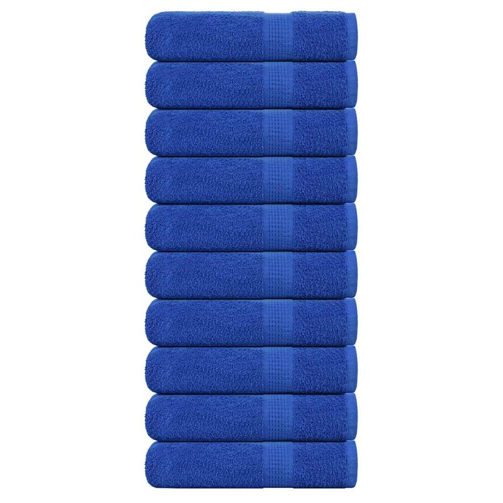 Комплект кърпи за ръце vidaXL, 10 бр, сини, 50x100 см, 360 gsm, 100% памук, 1.72 kg