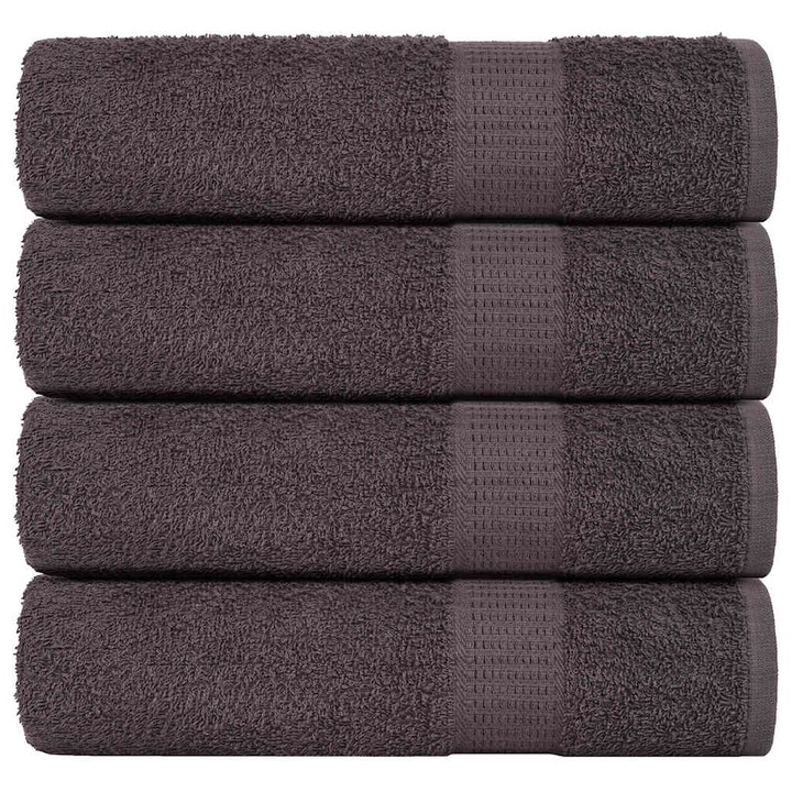 VidaXL zuhanytörölközők, 4 db, antracit, 70x140 cm, 360 g/m², 100% pamut, 1.3 kg