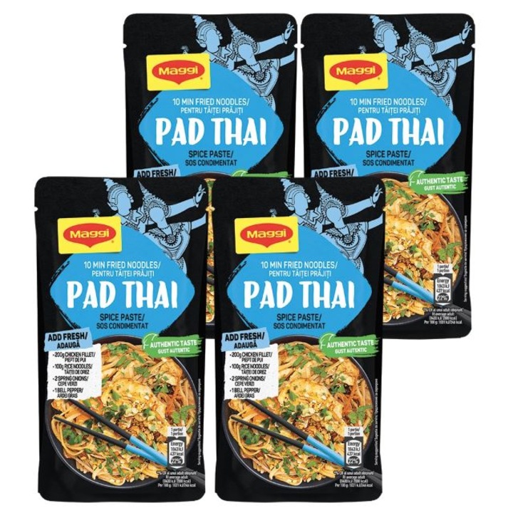 Пакет сос саше, MAGGI Pad Thai Paste Asian, Пад Тай, за приготвяне на пиле, 4 бр. Х 65g