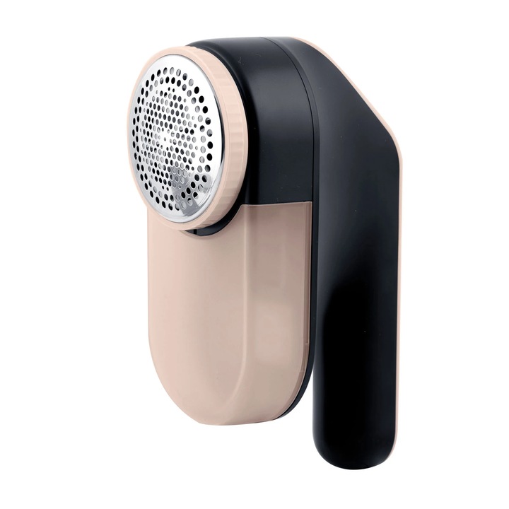 Aparat de curatat scame electric, lame din otel inoxidabil, ecran LCD, 3 niveluri de intensitate a puterii, recipient mare de 120 ml, baterie 2000 mAh, negru si roz