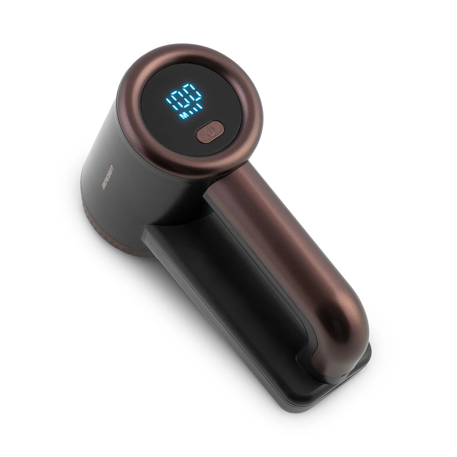 Aparat de curatat scame electric, lame din otel inoxidabil, ecran LCD, 3 niveluri de intensitate a puterii, recipient mare de 120 ml, baterie 2000 mAh, negru