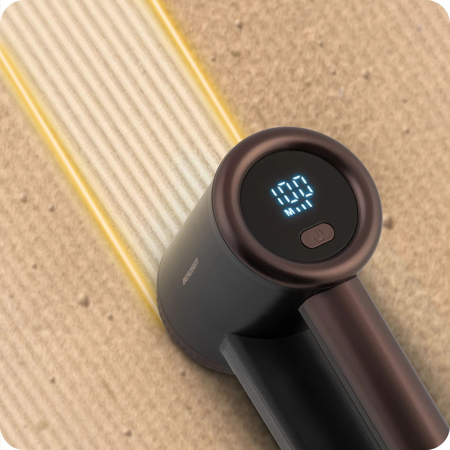 Aparat de curatat scame electric, lame din otel inoxidabil, ecran LCD, 3 niveluri de intensitate a puterii, recipient mare de 120 ml, baterie 2000 mAh, negru