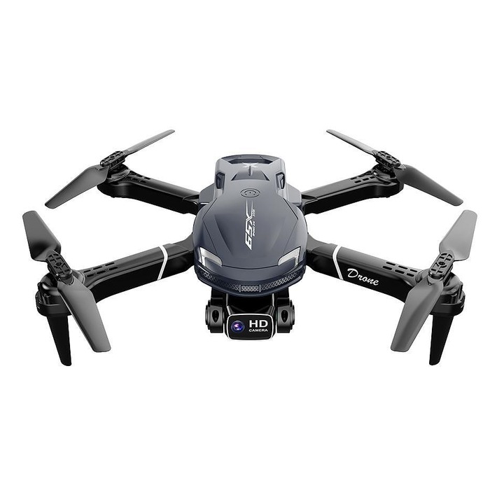 Дрон XS9, 4k HD, 360 ​​​​градусово въртене, 2 батерии, Време за полет с една батерия 10 минути, Черен