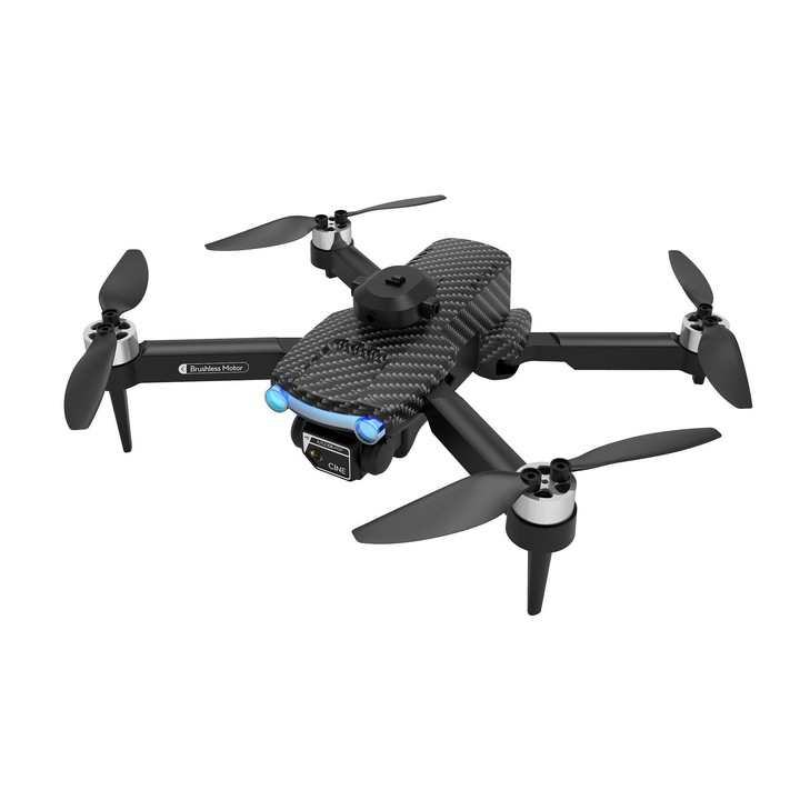 Дрон XT 204, 4k HD Камера, 360 ​​​​градусово въртене, 2 батерии, Време за полет с една батерия 8 минути, Черен