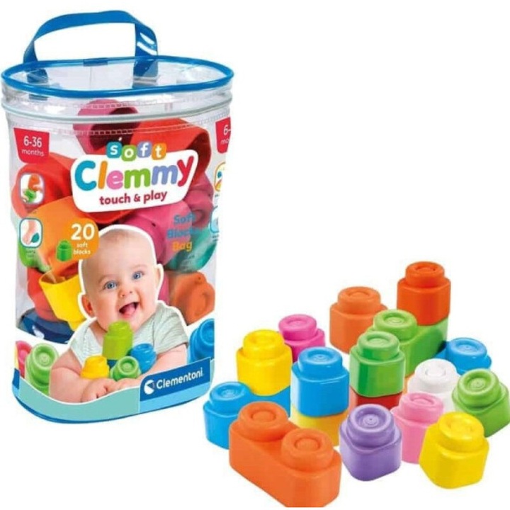 Clementoni Clemmy puha építőkockák 20 db-os