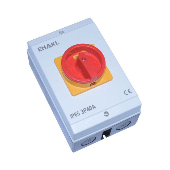 Intreupator Motor SHP0-40A IP65 – Comutator Rezistent la Apa pentru Utilizari Exterioare si Interioare, Protectie la Praf