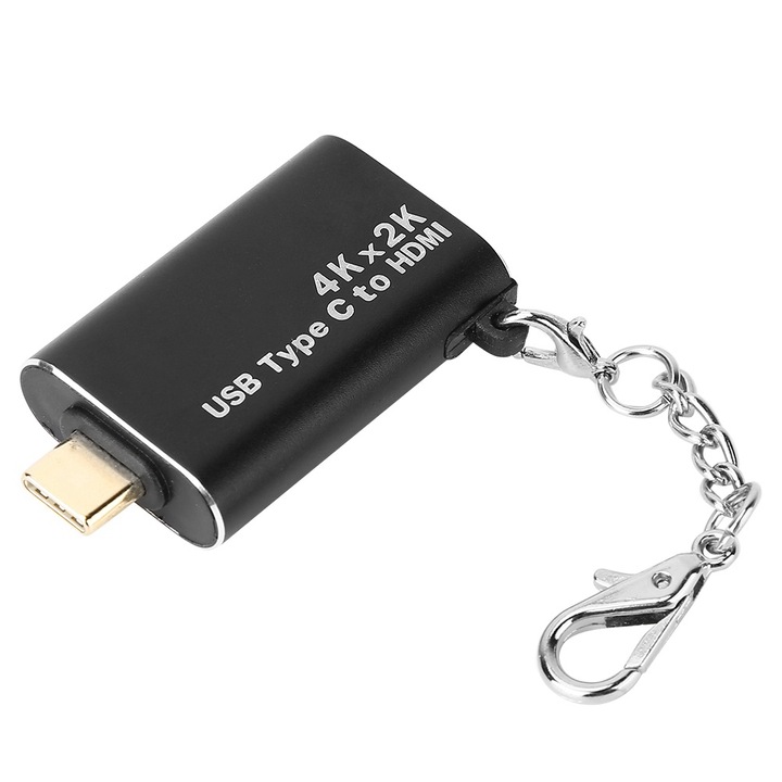 Adapter átalakító USB 3.1 C típusú HDMI HD 4K x 2K alumínium ház táblagép mobiltelefonhoz