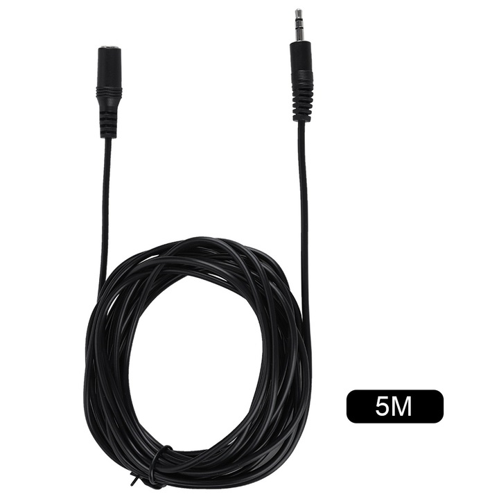 3,5 mm-es audio hosszabbító kábel, apa-anya Jack Aux kábel fejhallgatóhoz, okostelefonokhoz, sztereó, 5,0 m