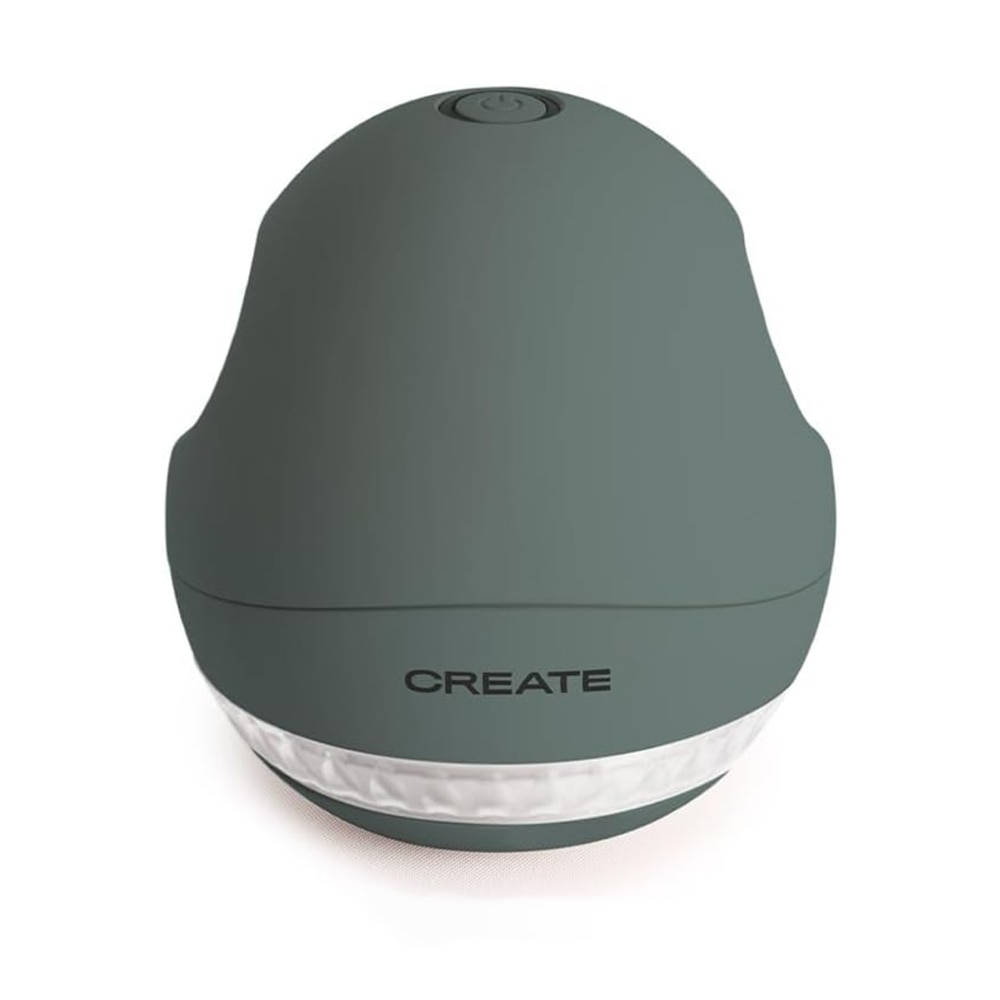 Aparat de curatat scame CREATE, Lint Remover, 1000 rpm, curatare eficienta a tuturor tipurilor de tesaturi, portabil, forma ergonomica, sistem de siguranta, incarcare USB, sage