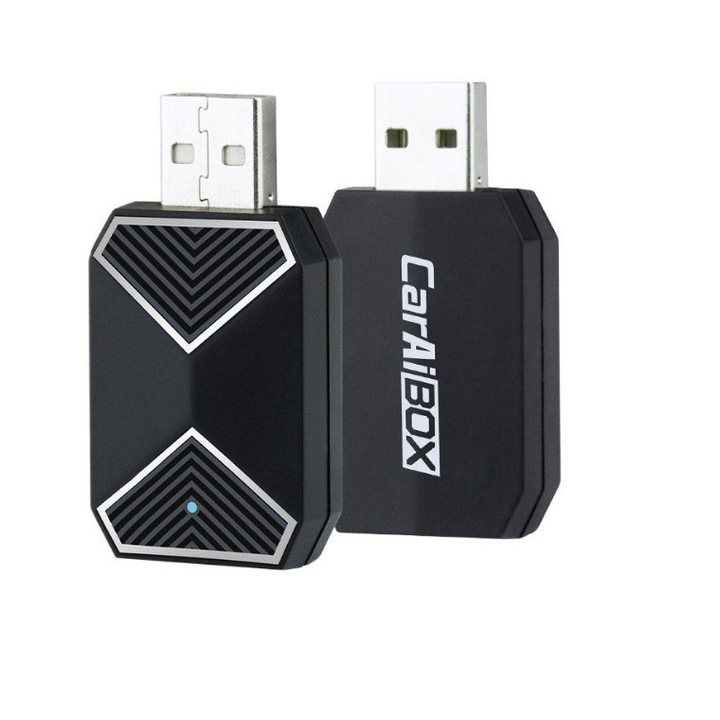 Adaptor wireless CarPlay & Android Auto 2-in-1 ZYTEQ®️ C11, compatibil cu Apple iOS 10+ si Android 11+, conectare automata, WiFi 5GHz, configurare usoara Plug-and-Play, control vocal, compact si usor, transmisie stabila, conexiune Bluetooth, negru