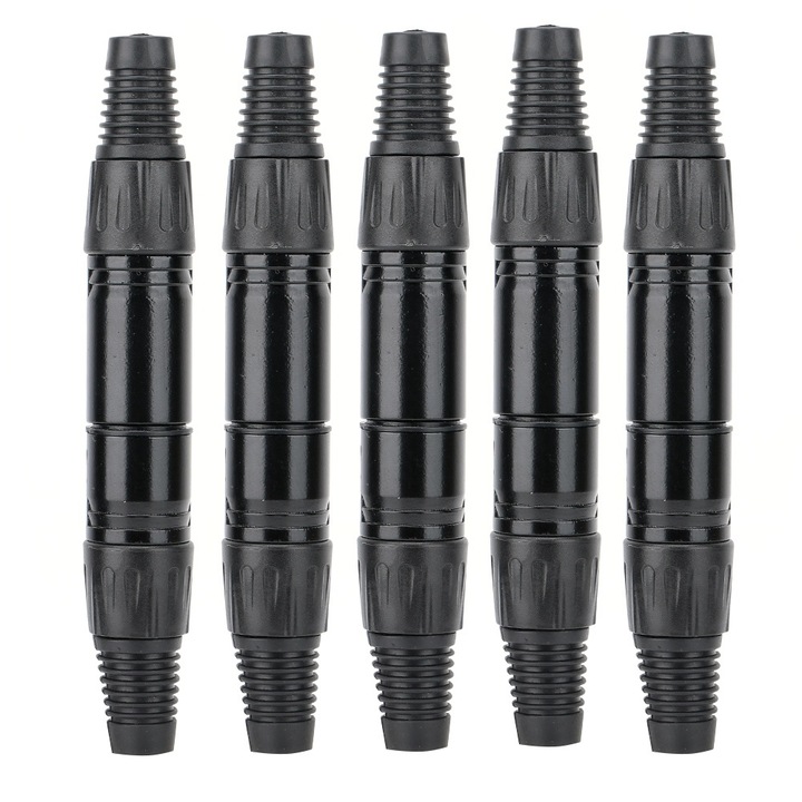 XLR mikrofon adapter, fekete 3 tűs mini hordozható MIC audio csatlakozó