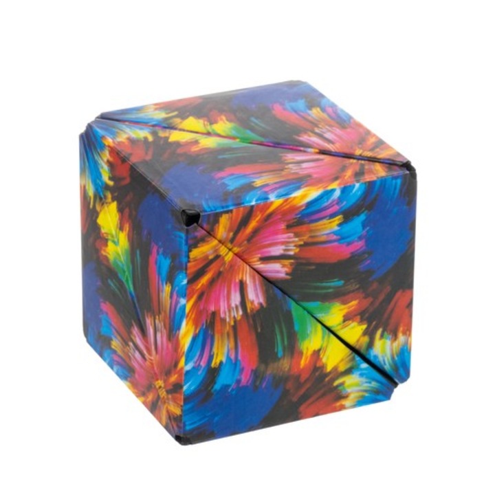 Cub interactiva Fidget magnetic, Zola, anti-stres, multicolor, 6 x 6 x 6 cm