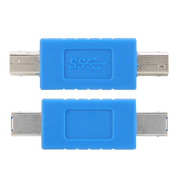 USB 3.0 B típusú apa adapter, Enforose, PVC, kék