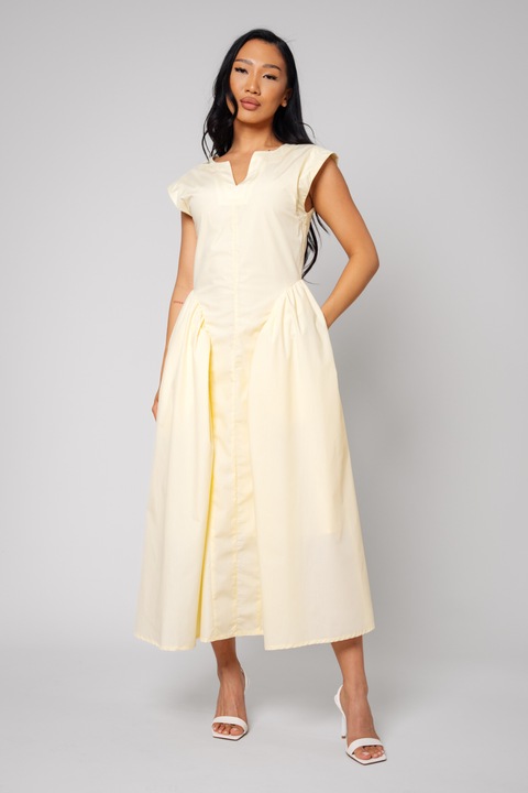Rochie lunga Light Yellow 12689, Galben deschis