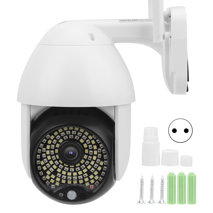 Camera IP Jormftte, 1080P, 2.4G WIFI, impermeabil IP66, viziune nocturna color, set de monitorizare