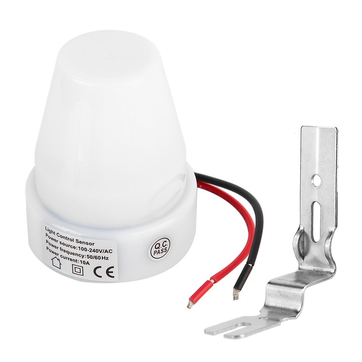 Comutator automat automat cu senzor de lumina Noapte pornit Ziua oprita Comutator de control al luminii stradale 100-240V 10A