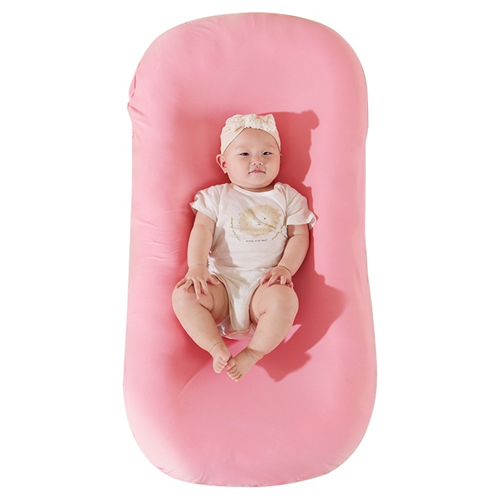Pat pentru nou-nascut sezlong respirabil pentru bebelusi, cuib pentru bebelusi, portabil, confortabil, pentru relaxare