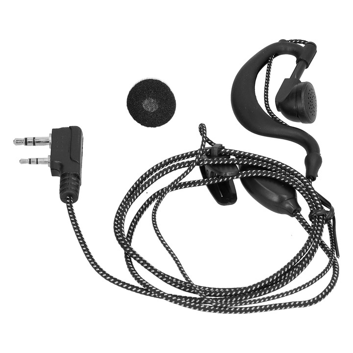 Уоки токи слушалка, плетен проводник, за Baofeng UV-5R, 2 пина