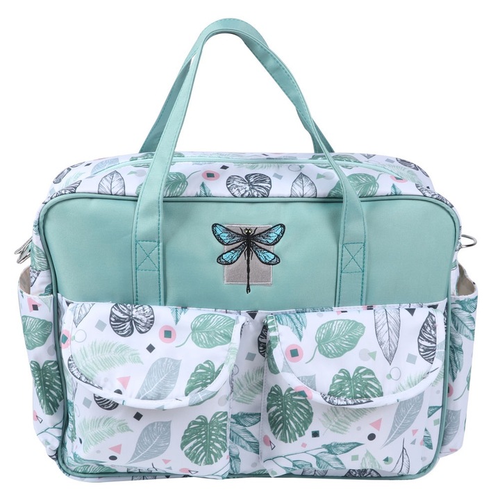 Longziming kézitáska anyáknak, vízálló, nagy kapacitású, színes dizájn