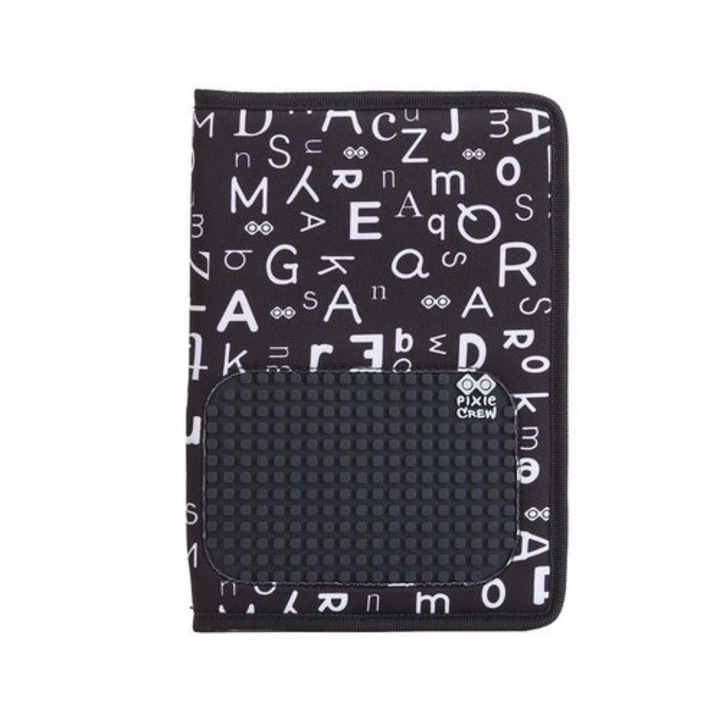 Agenda A5 Pixie coperta neagra model Alfabet