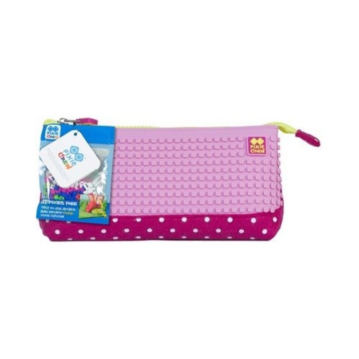 Мултифункционален несесер PIXIE CREW, розов панел, 20.3x12x3.7см