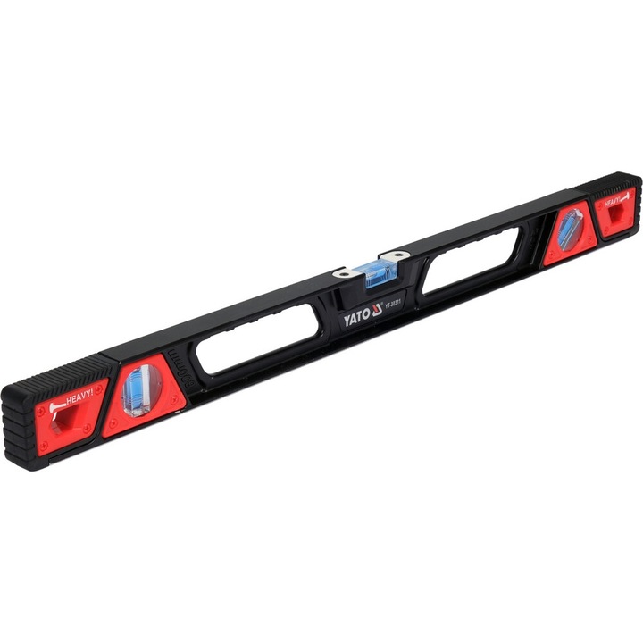 YATO Nivela de aluminiu magnetica, rezistenta la socuri, lungime 600 mm