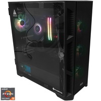 Sistem Desktop PC Gaming A+ cu procesor AMD Ryzen 5 7600 pana la 5.1GHz, Racire pe lichid, 32GB DDR5, 1TB SSD, NVIDIA GeForce RTX 4060 Ti 8GB GDDR6, No OS, Black