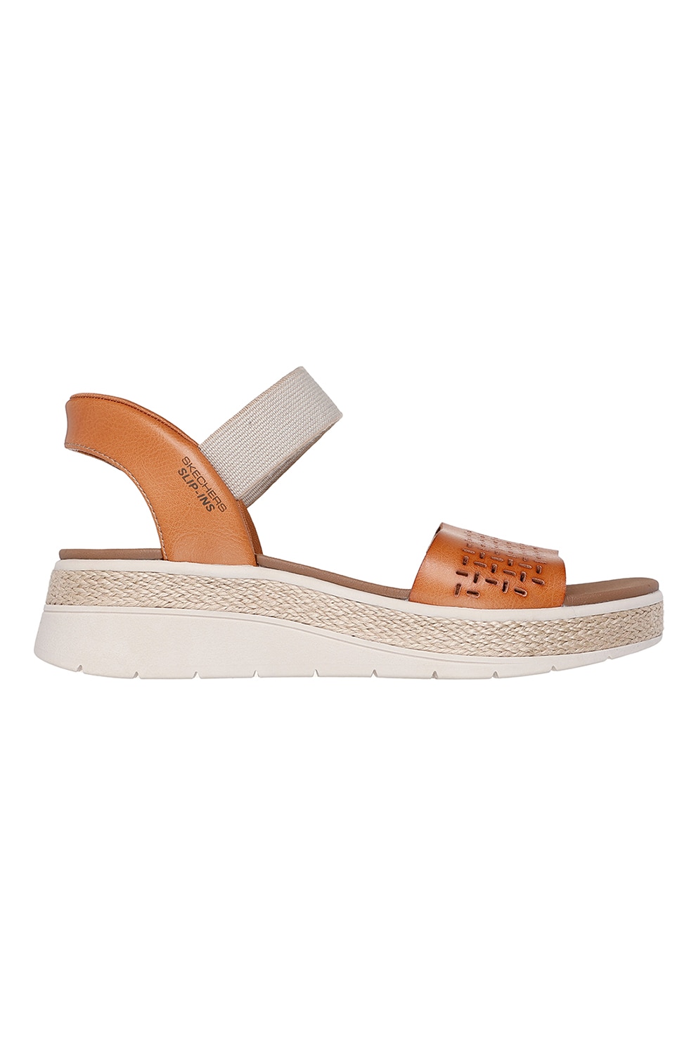 Skechers, Sandale cu talpa wedge Slip Ins™ Sun Ray, Portocaliu stins, 39