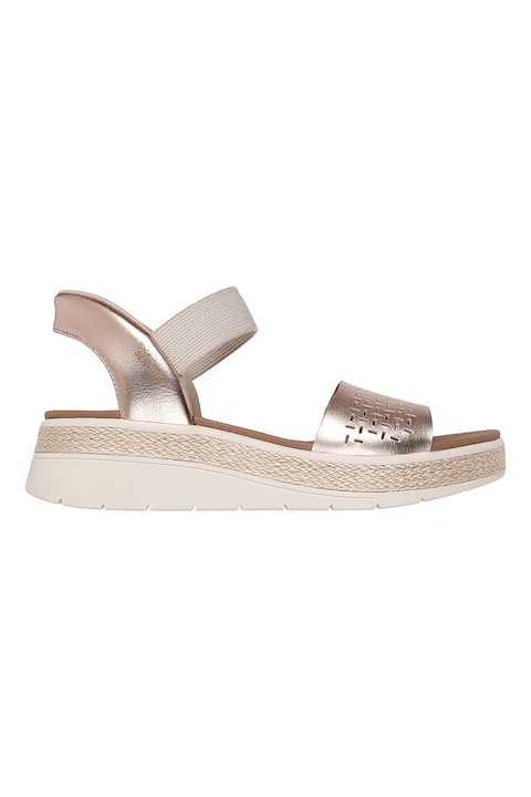 Skechers, Sandale cu talpa wedge Slip Ins™ Sun Ray, Auriu rose