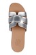Skechers, Papuci de piele ecologica Desert Kiss, Argintiu, 41