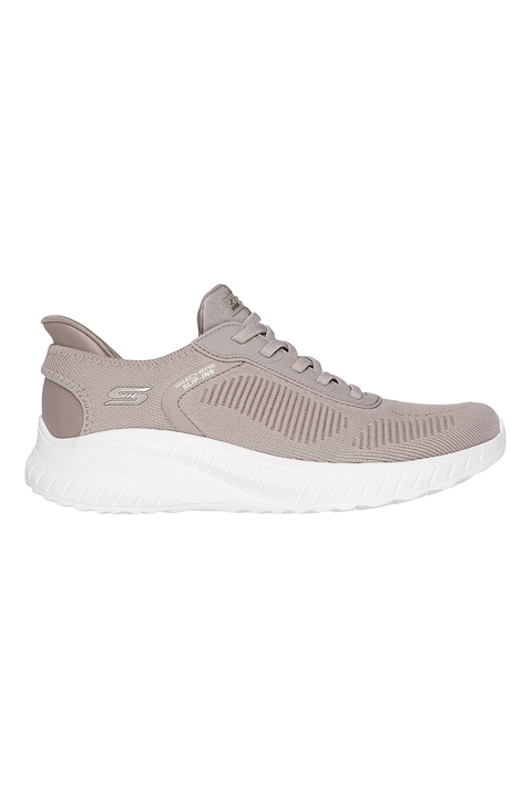 Skechers, Pantofi sport din material textil BOBS Slip-ins™, Maro taupe