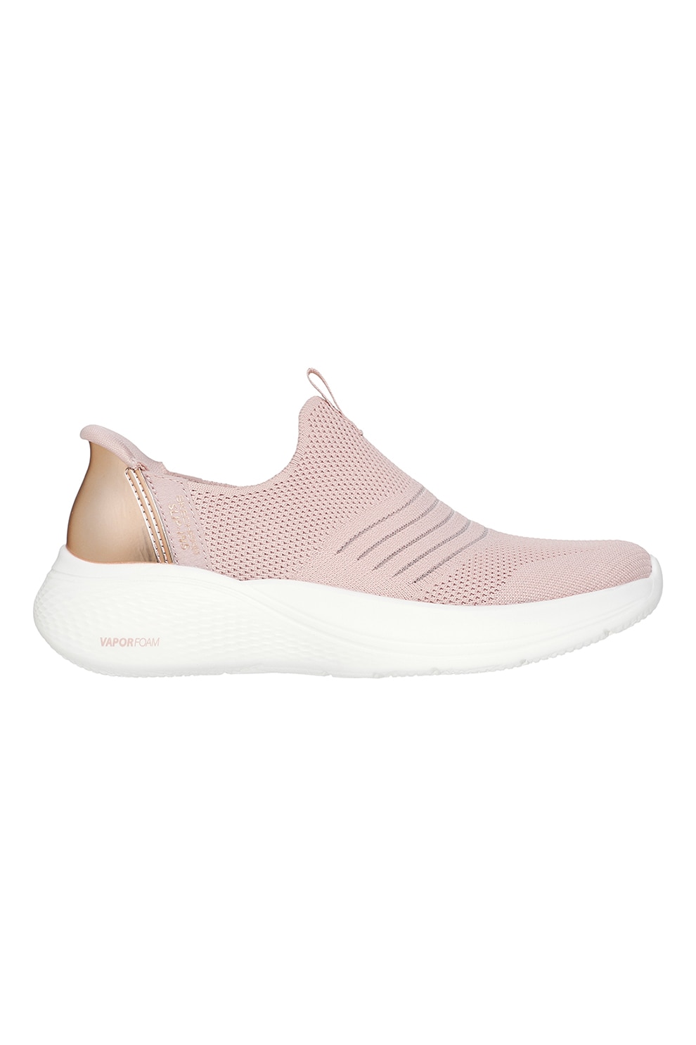 Skechers, Pantofi sport slip-on de plasa, Roz prafuit, 36 - eMAG.ro