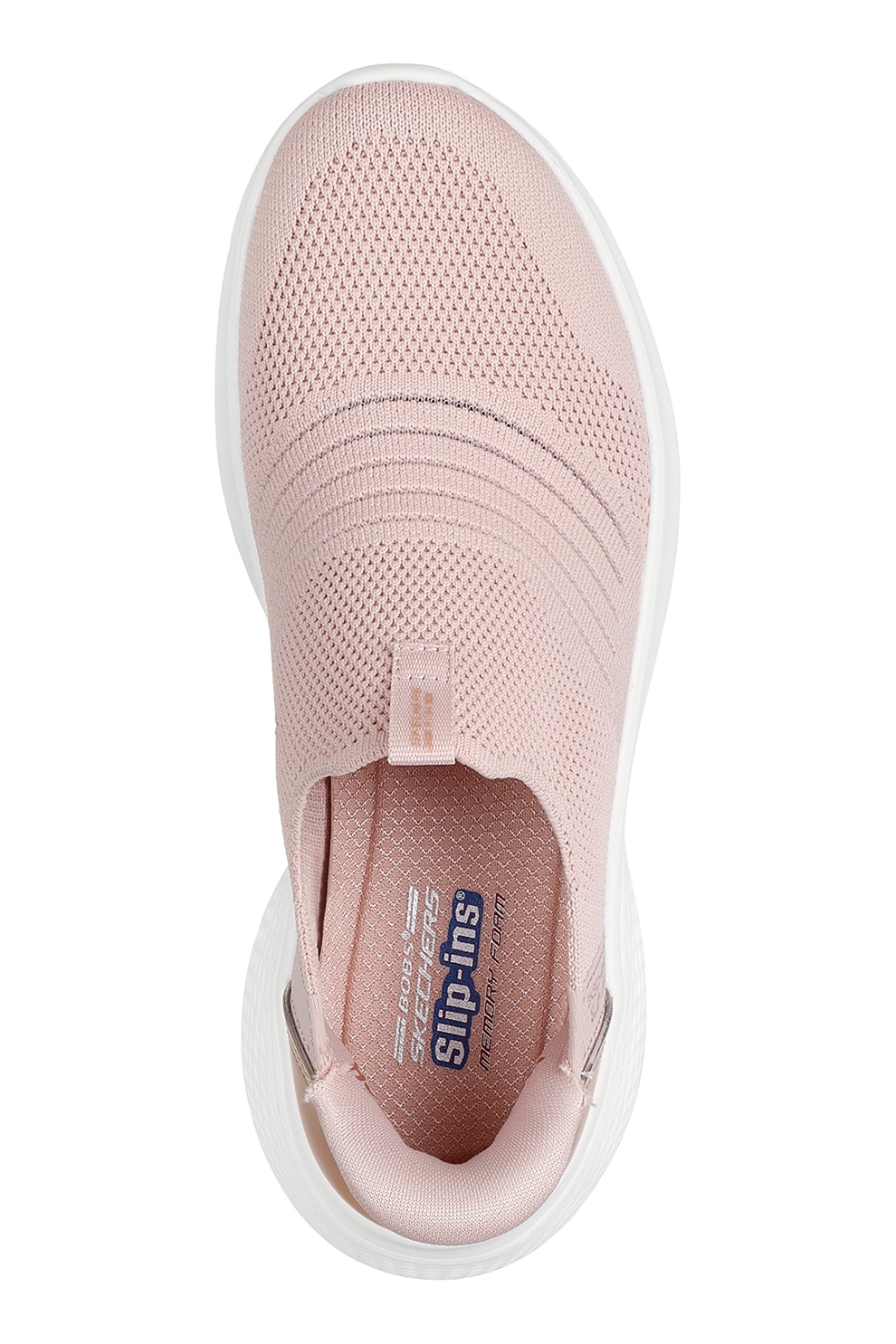 Skechers, Pantofi sport slip-on de plasa, Roz prafuit, 36 - eMAG.ro