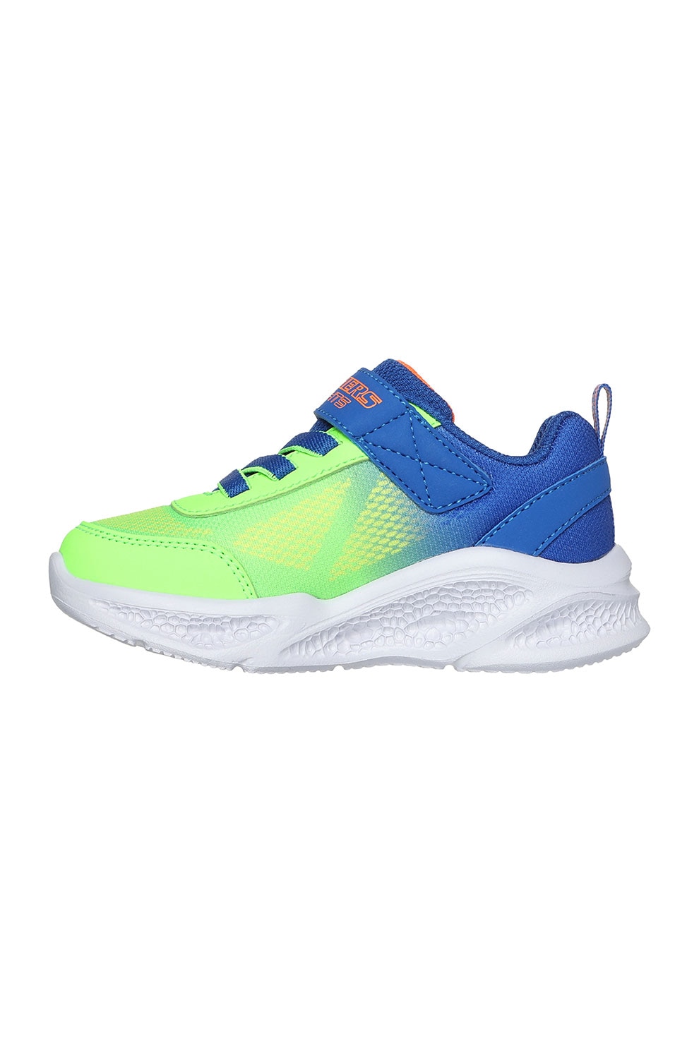 Skechers, Pantofi sport cu aspect contrastant Meteor-Lights - Krendox, Verde neon, Albastru, 22 EU