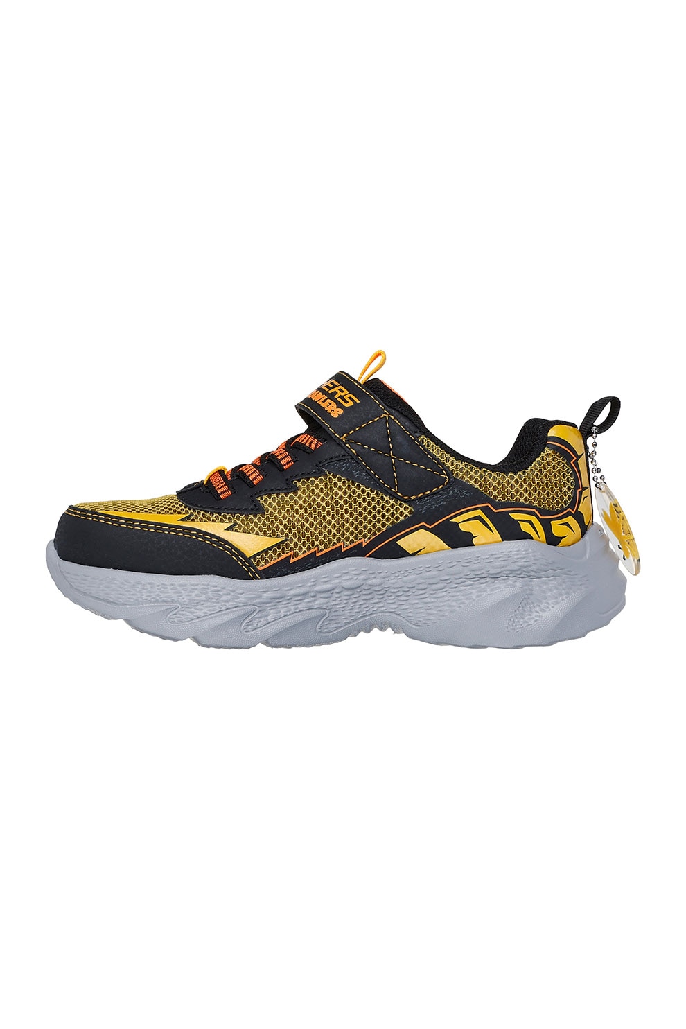 Tak California⚽️  Skechers, Pantofi sport cu velcro, Negru, Portocaliu, 27 EU
