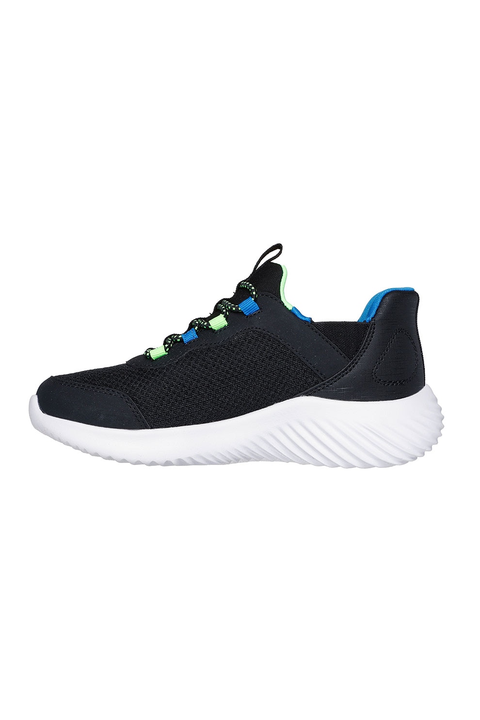 Skechers, Pantofi sport slip-ins cu logo Bounder, Negru, 30 EU