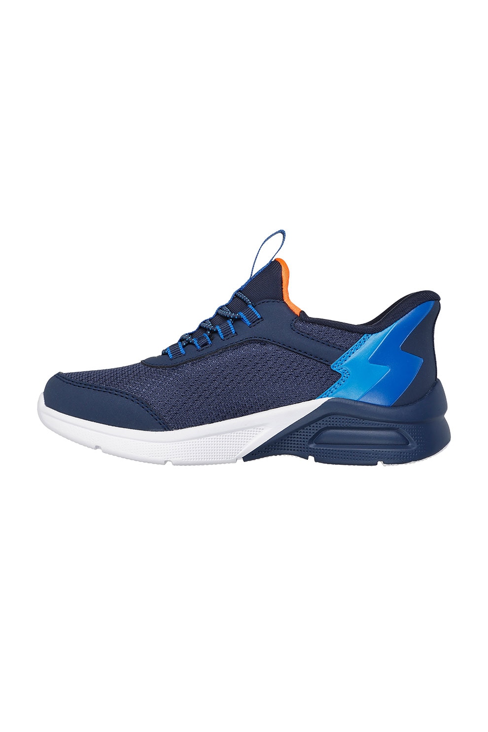 Skechers, Pantofi sport slip-on Micro Spec Max, Bleumarin, 32 EU