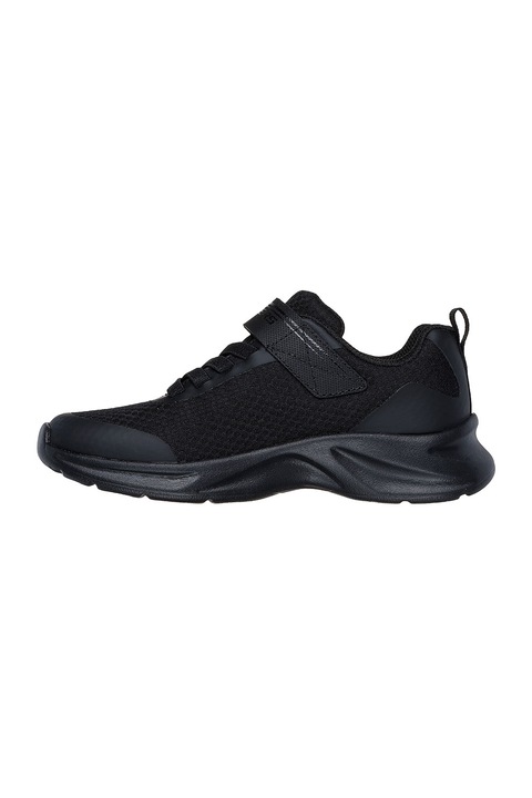 Skechers, Pantofi sport cu velcro si detalii contrastante Dynamatic, Negru
