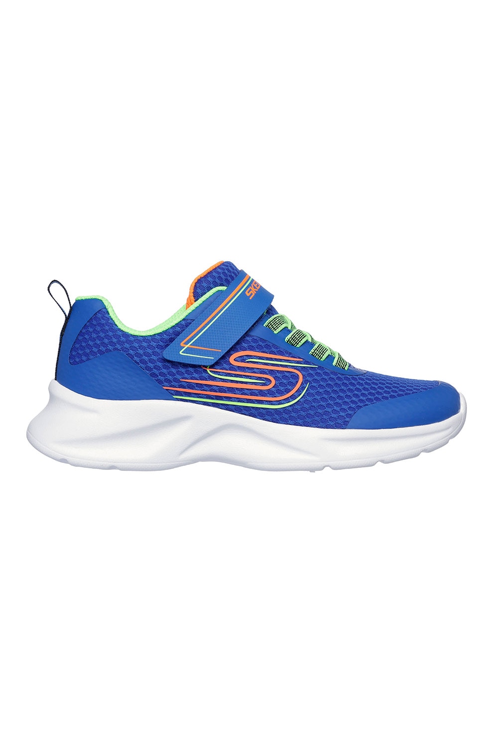 Skechers, Pantofi sport cu velcro si detalii contrastante Dynamatic, Albastru, 28.5 EU