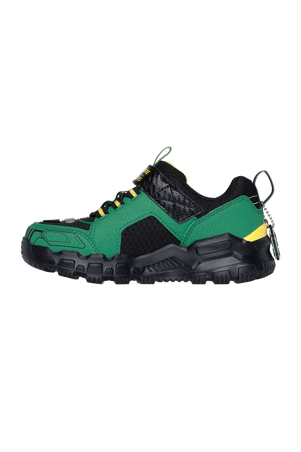 Skechers, Pantofi sport cu velcro Adventure Track Rugg, Verde, Negru, 34 EU