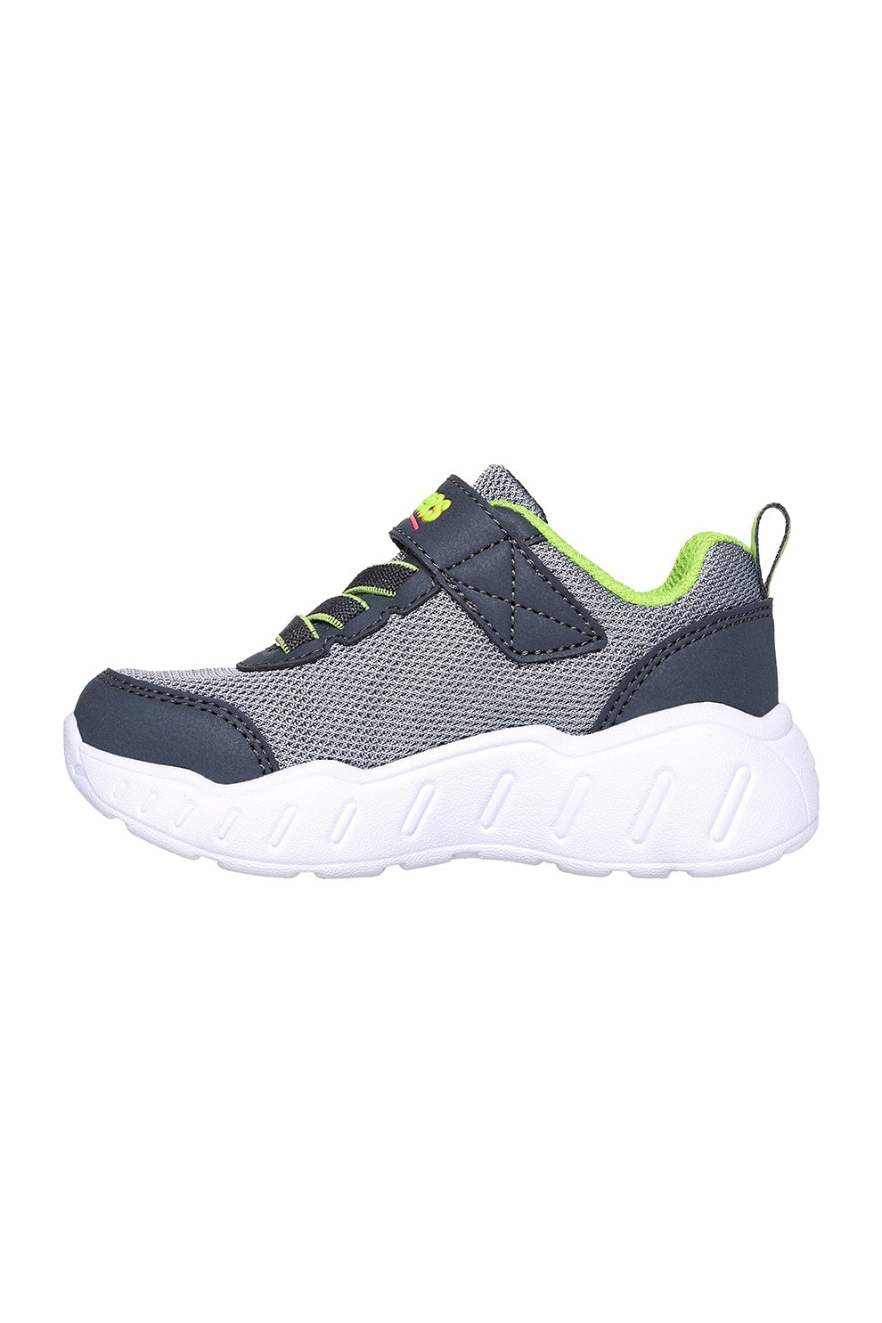 Skechers, Pantofi sport Play Scene cu model si velcro, Verde, Gri carbune, 22 EU